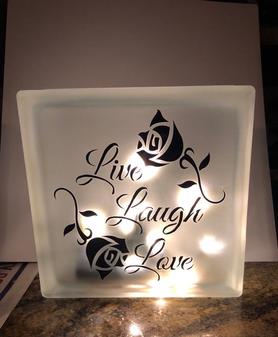 Decorative Glass Block Lights Etsy