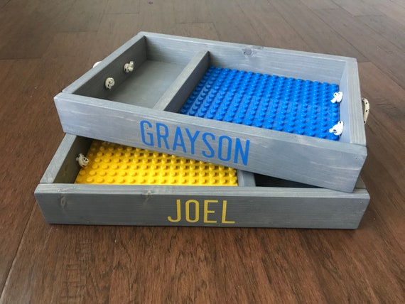 Lego Tray, Building Block Tray, Personalized Gift, Stackable