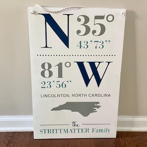 16&quot;x24&quot; Coordinate Sign, Family Decor,