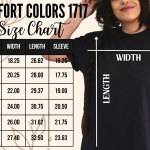 May include: Size chart for t-shirts with measurements in inches for width, length, and sleeve length. Sizes include S, M, L, XL, 2XL, and 3XL.