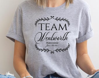 Jane Austen Persuasion Captain Wentworth Unisex Womens T-shirt Literary Gift