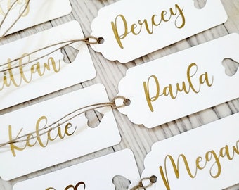 Bridesmaid Gift Tags,  Wedding Gift Tags , Custom Gift Labels, Place Name Tags, Custom Wedding and Party Favours, Calligraphy, Gift Box Tag