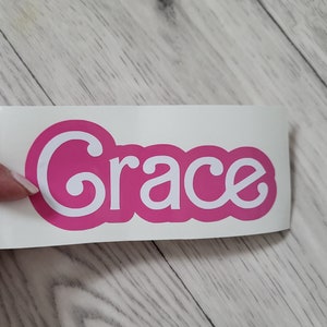 Personalised Name Sticker Vinyl Custom Name Vinyl Decals Water Bottle ...