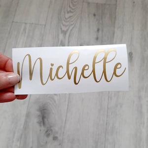 Personalised Name Vinyl Decal Custom Name Vinyl Stickers Wedding Decor label Wine Glass Decal Bridesmaid Box Decal Name Stickers image 3