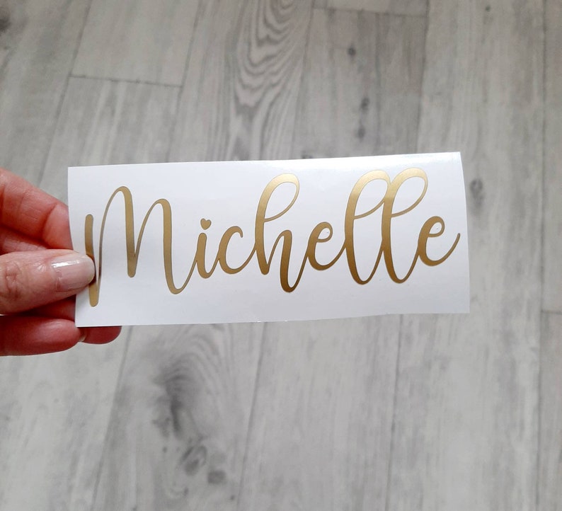 Personalised Name Vinyl Decal Custom Name Vinyl Stickers Wedding Decor label Wine Glass Decal Bridesmaid Box Decal Name Stickers image 3