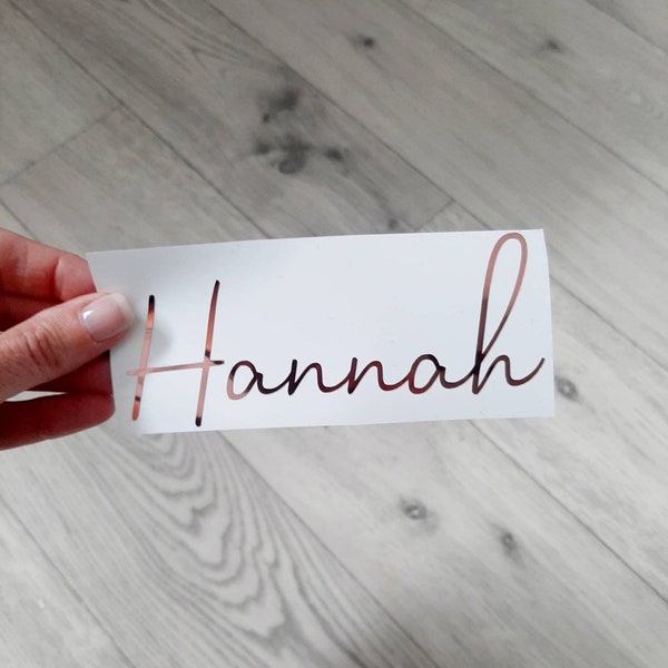 Personalised Name Vinyl Decal, Custom Name Vinyl Stickers, Water bottle name, Wine Glass Decal, Bridesmaid Box Decal, Vinyl Name Stickers