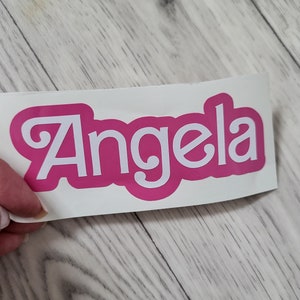 Personalised Name Sticker Vinyl Custom Name Vinyl Decals Water Bottle ...