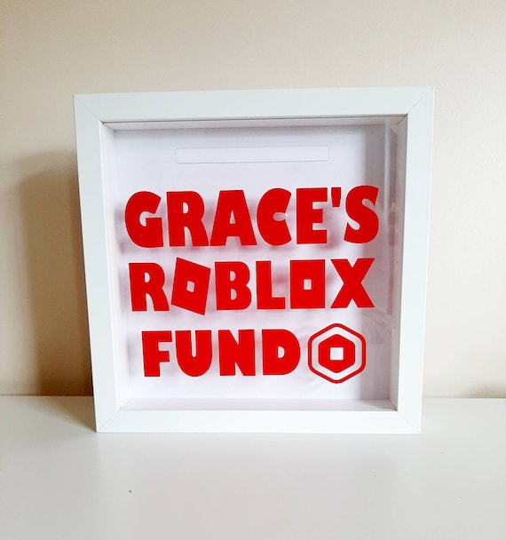 Personalised Money Box Roblox Saving Fund Robux Gaming Etsy