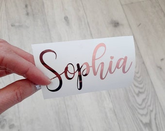 Personalised Name Vinyl Decal - Custom Name Vinyl Stickers - Wedding Decor label - Wine Glass Decal- Bridesmaid Box Decal -  Name Stickers