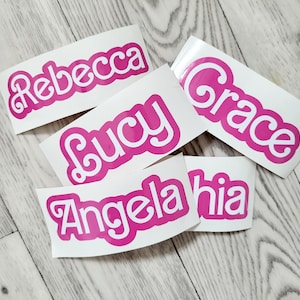 Personalised Name Sticker Vinyl Custom Name Vinyl Decals Water Bottle ...