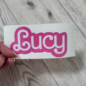 Personalised Name Sticker Vinyl Custom Name Vinyl Decals Water Bottle ...