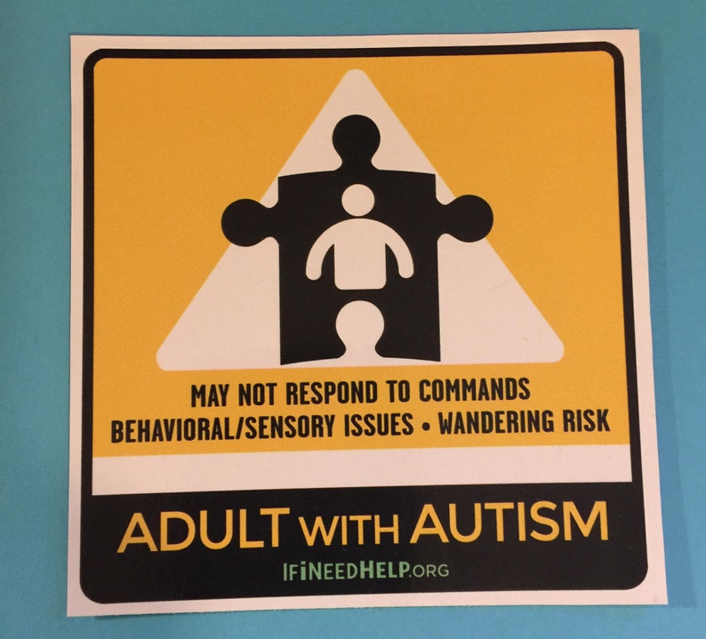 Adult with Autism Bumper Stickers/Autism Awareness/Safety Etsy