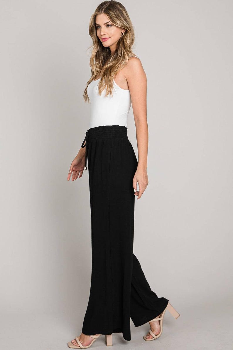 Smocked Waist Palazzo