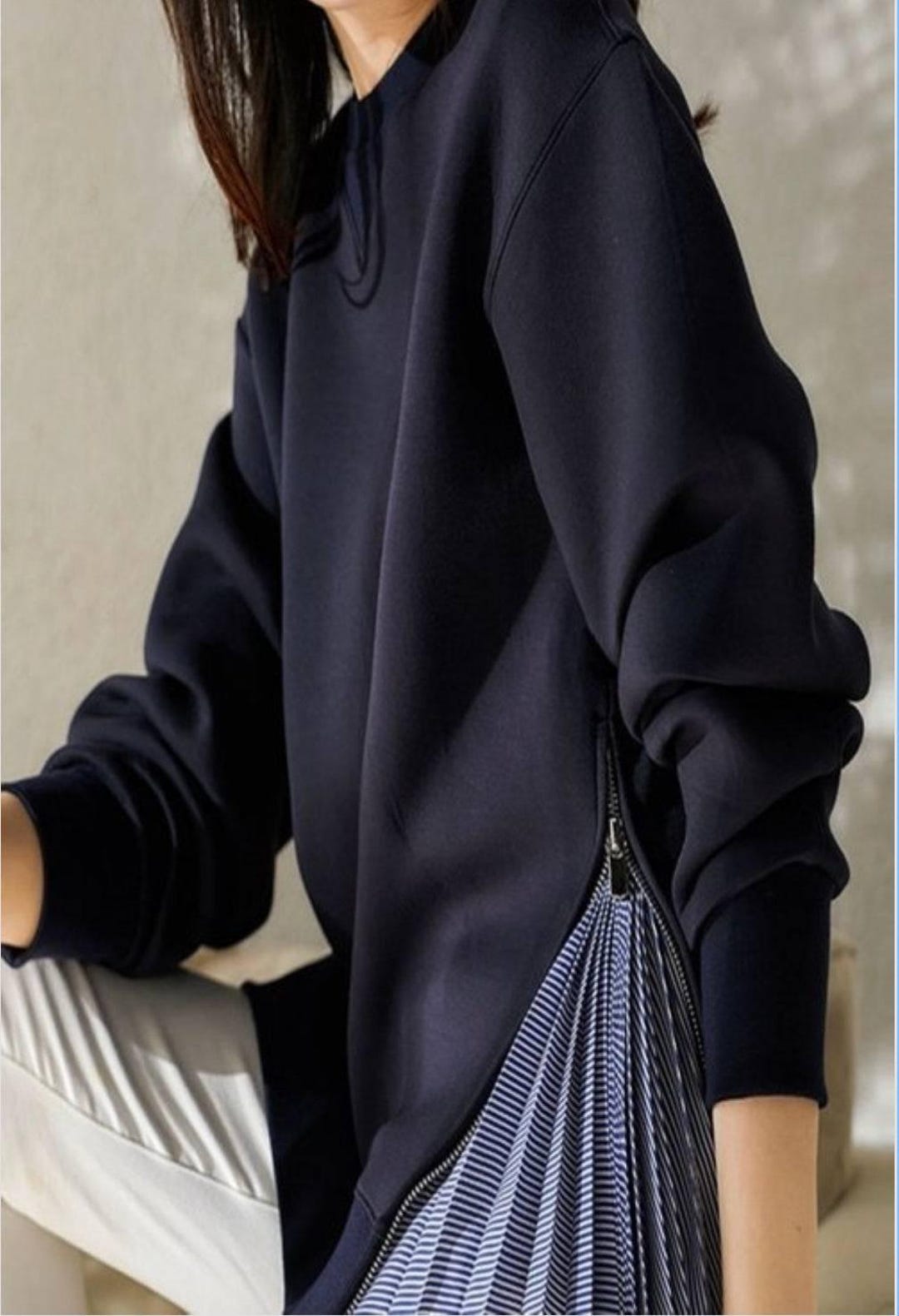 Side by Side Zip Pullover