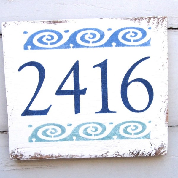 Beach Address Sign, House Number Sign, Beach House, Beach Decor, Lake House, Wood Address Plaque, Beach Cottage Decor,Nautical Decor,Coastal