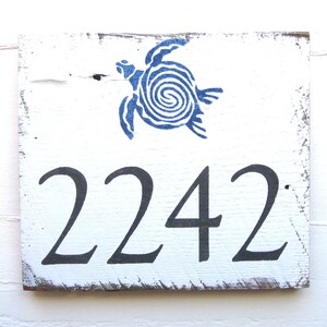 Sea Turtle Address Sign, Address Plaque Coastal, House Number Sign,Rustic Beach Sign, Sea Turtle Decor, Beach House Address Sign, Tropical