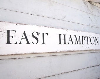 Hamptons Decor, Hamptons Sign, Hamptons Style, East Hampton Sign, Long Island, New York,Coastal, Beach Decor, Beach House ,Rustic Beach Sign