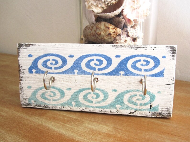 Beach Key Rack Beach House Key Holder for Wall, Coastal Decor Beach, Nautical Decor ...