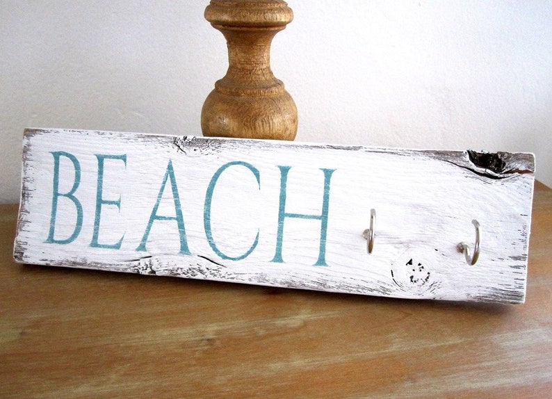 Beach Key Holder for Wall Beach Sign Beach House Decor Key Etsy