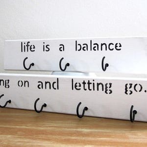 RUMI Decor Key Holder for Wall, Inspirational Wall Art Wood, Entryway Hooks, Meditation Home Decor, Yoga Home Decor,Zen Decor,Hooks for Keys
