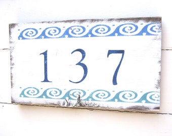 Beach Address Sign, House Number Sign, Beach House, Beach Decor, Lake House, Wood Address Plaque, Beach Cottage Decor,Nautical Decor,Coastal