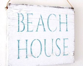 Rustic Beach Decor, Distressed Beach House Sign, Beach House Decor, Coastal Wood Sign, Beach Farmhouse Style, Rustic Coastal Wall Decor
