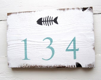 House Number Sign Beach, Beach House Numbers, Coastal Door Numbers Sign, House Number Plaque, Beach House Address Sign, Custom Address Sign