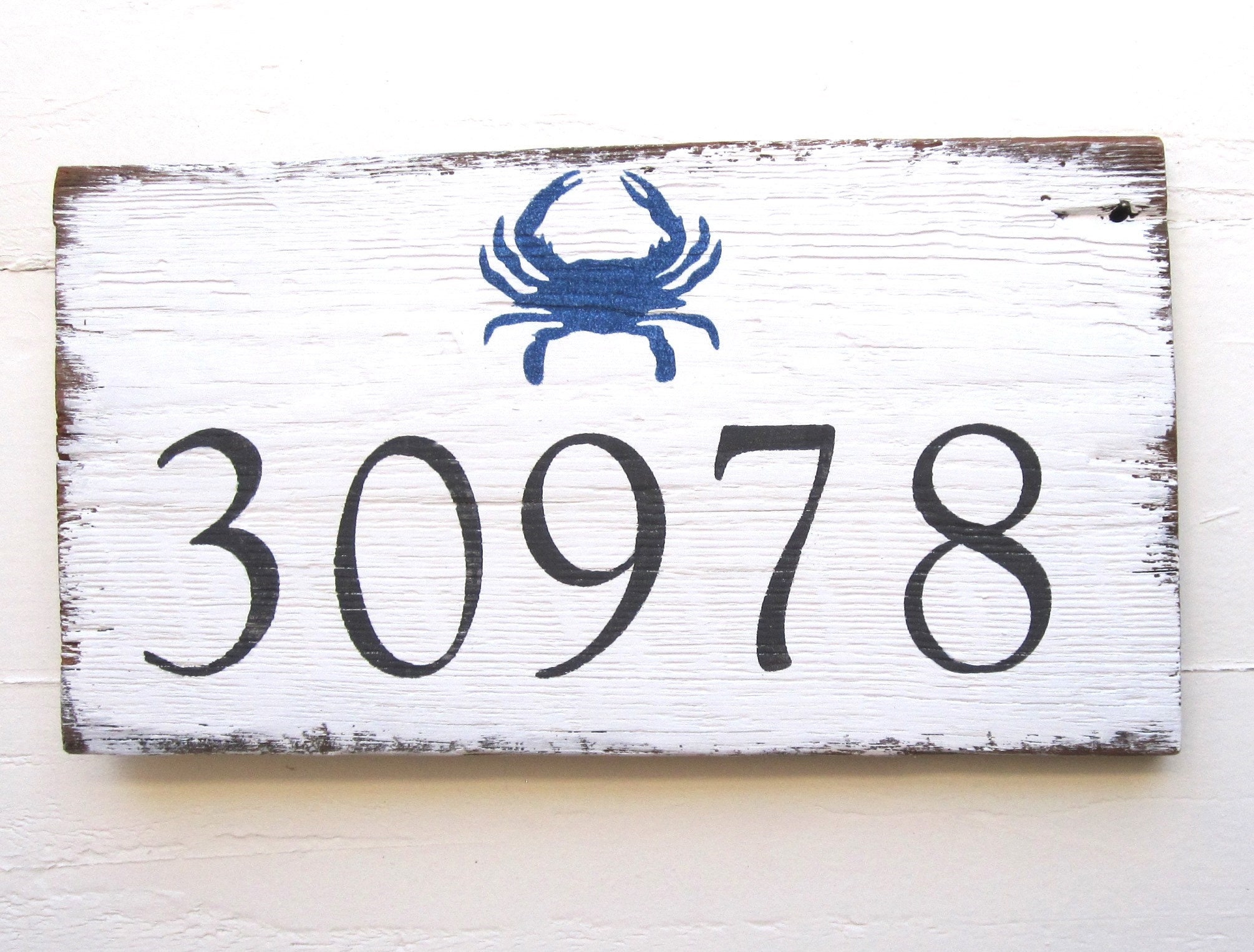 House Numbers Beach House Decoración costera Números de la Etsy