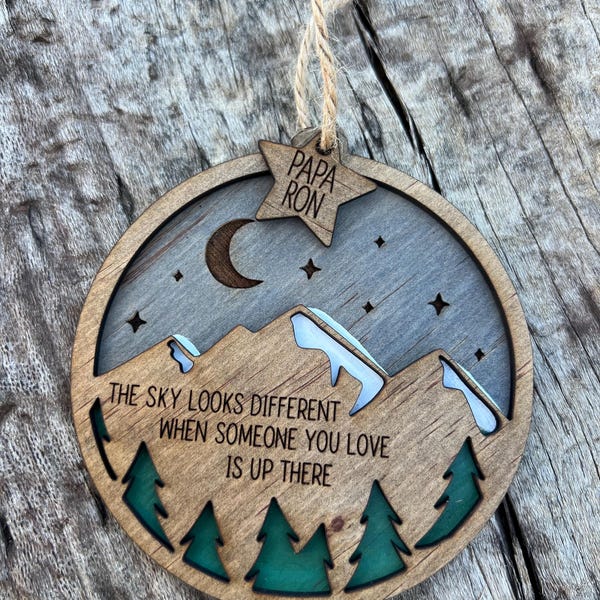 In Memory Mountain Ornament: Loss of Loved One, Nature Scene