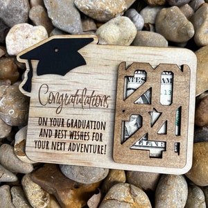 Tarjeta de graduación con sobre kraft de 5 x 7
