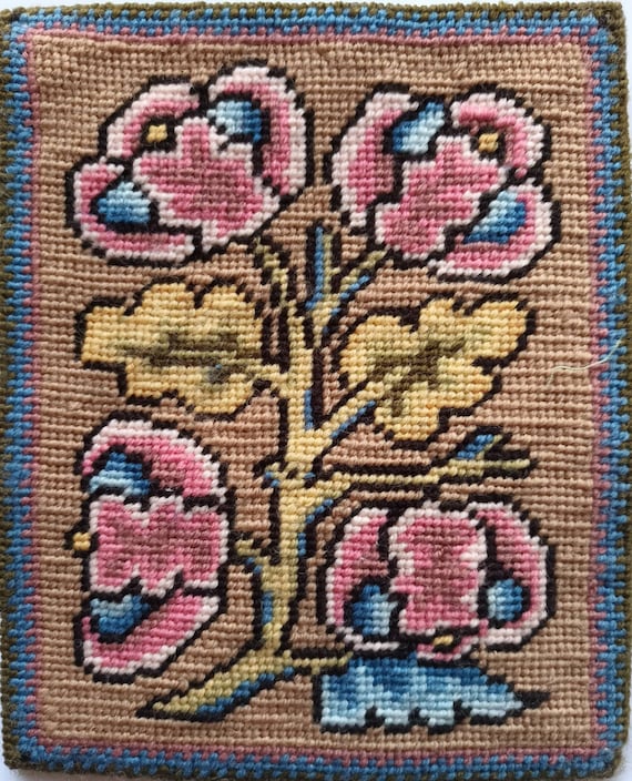 Fruit and Leaves, Petit Point, Tapestry, Kit, Needlepoint, Historical, Tent  Stitch, Counted, Needlework, Cushionpanel, Picture, Bag Front