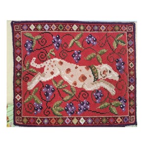 Tapestry Kit-Spotted Hound, Cushion, Counted Cross-Stitch, Historical, Pillow, Scottish, Needlepoint Kit, Picture, Medieval Hunting Dog