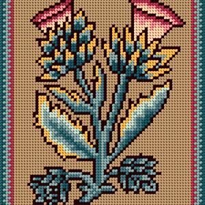 Thistle, PDF DIGITAL DOWNLOAD, Tapestry, PetitPoint, Needlepoint, Counted Cross-stitch, Cushion, Picture, Historical, Scottish, Floral, Easy