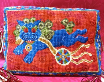 Chinese Lion, Tapestry Kit, Counted Cross stitch, Historical, Traditional, Needlepoint, Cushion, Pillow, Picture, Wall Hanging, Embroidery