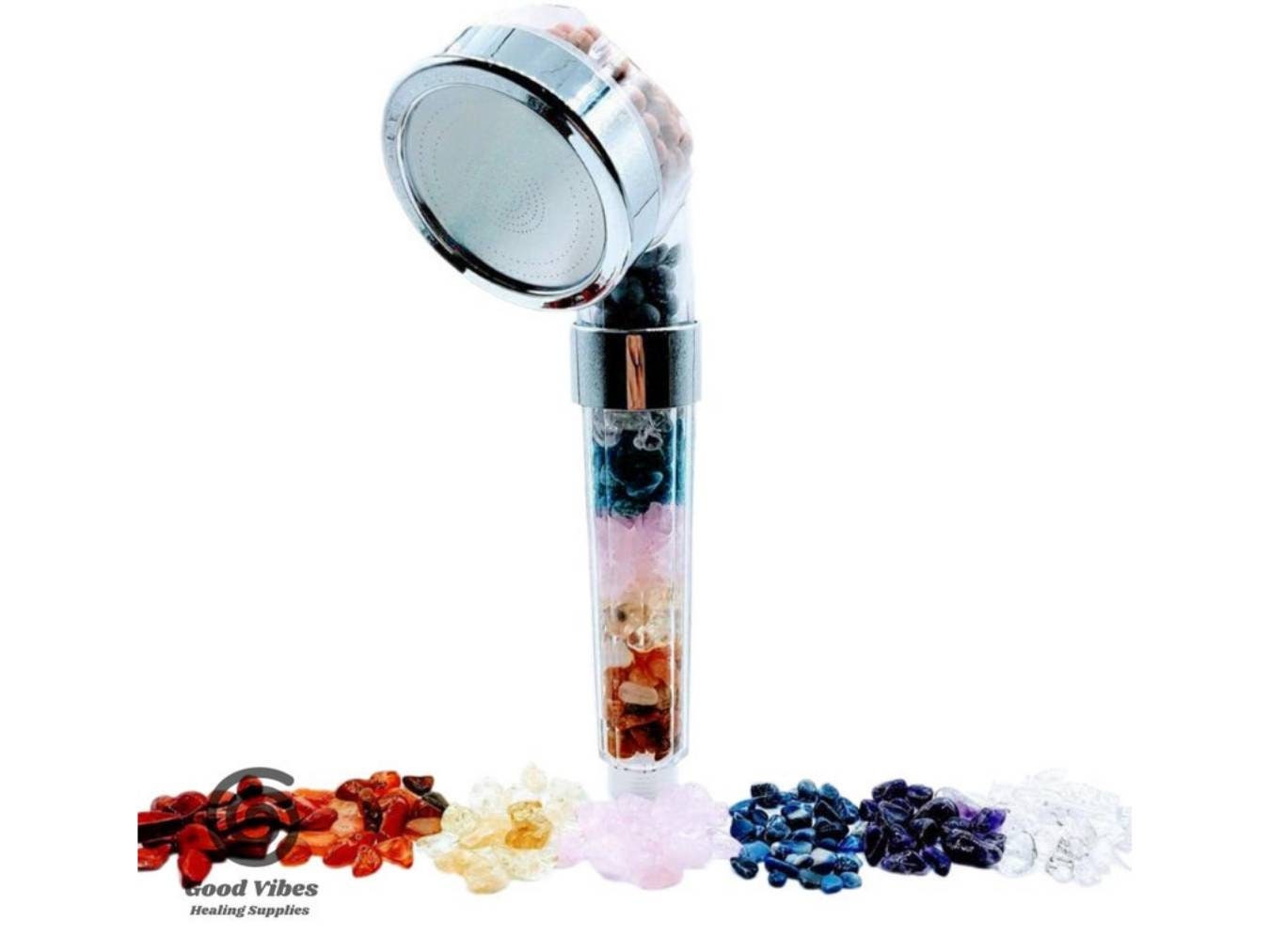 High Pressure Handheld Shower Head Chakra Crystals Eco - Etsy