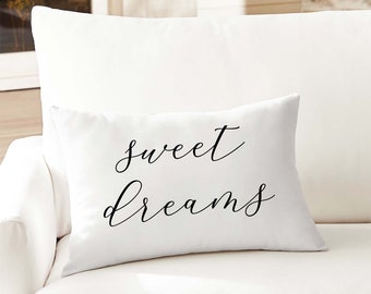 throw pillows with script writing