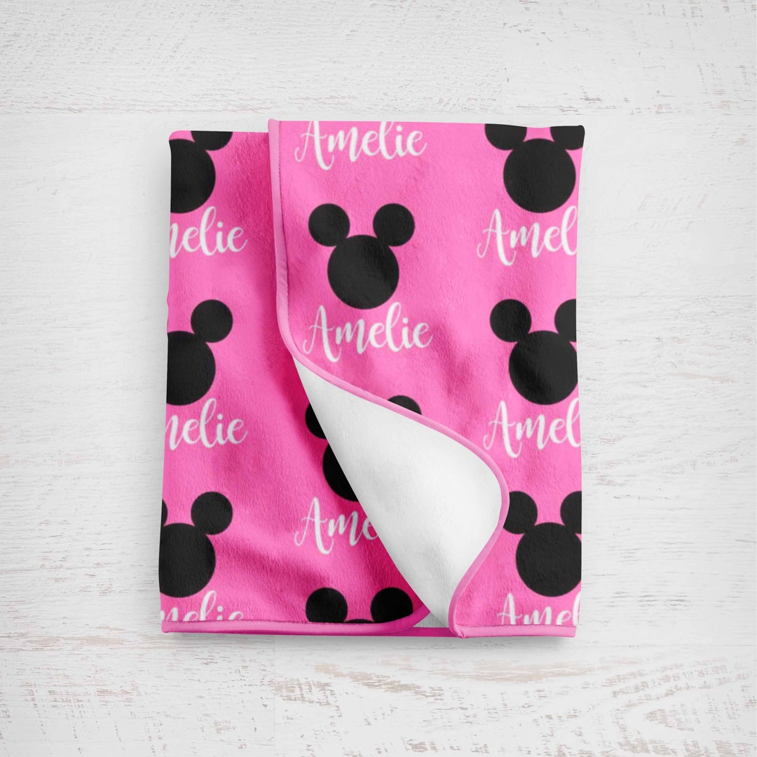Mickey Mouse Blanket Mickey Blanket Personalized Mickey Blanket Baby