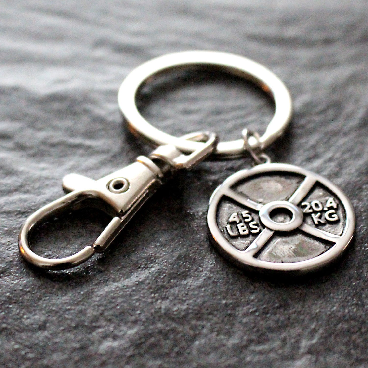 Weight Plate Keychain Stainless Steel Etsy UK