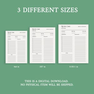 Kitchen Helper Bundle: 3 Sizes Printable Recipe Cards - Instant Organization Solution!