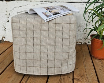 Linen Ottoman slipcover in custom size, natural cover Custom ikea linen cover cube slip cover for bench pouf sofa cover customsize