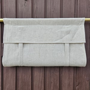 grey French Door Curtain 1 Panel, door curtains in linen , window linen curtains panel