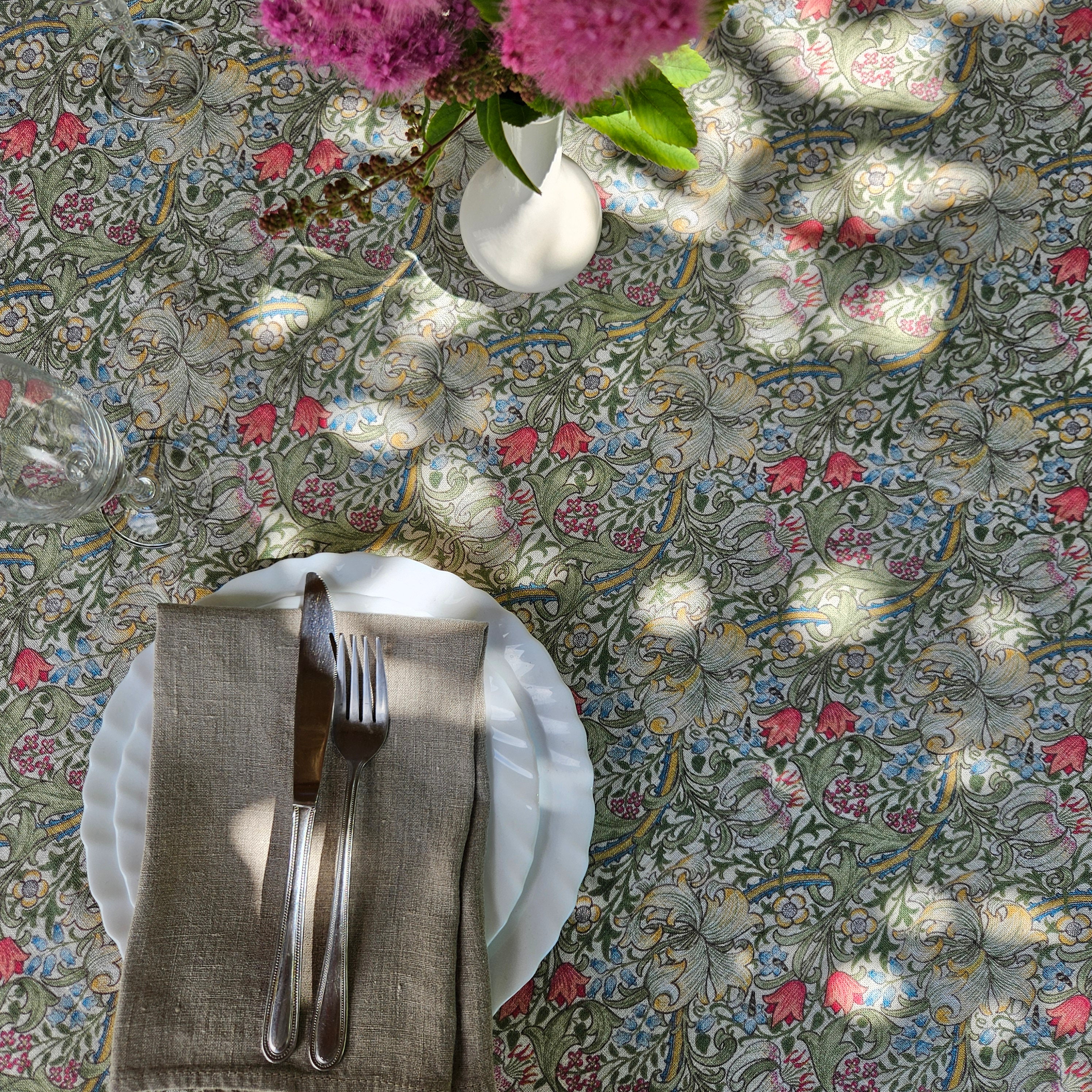 William Morris Golden Lily Tablecloth | Dunelm