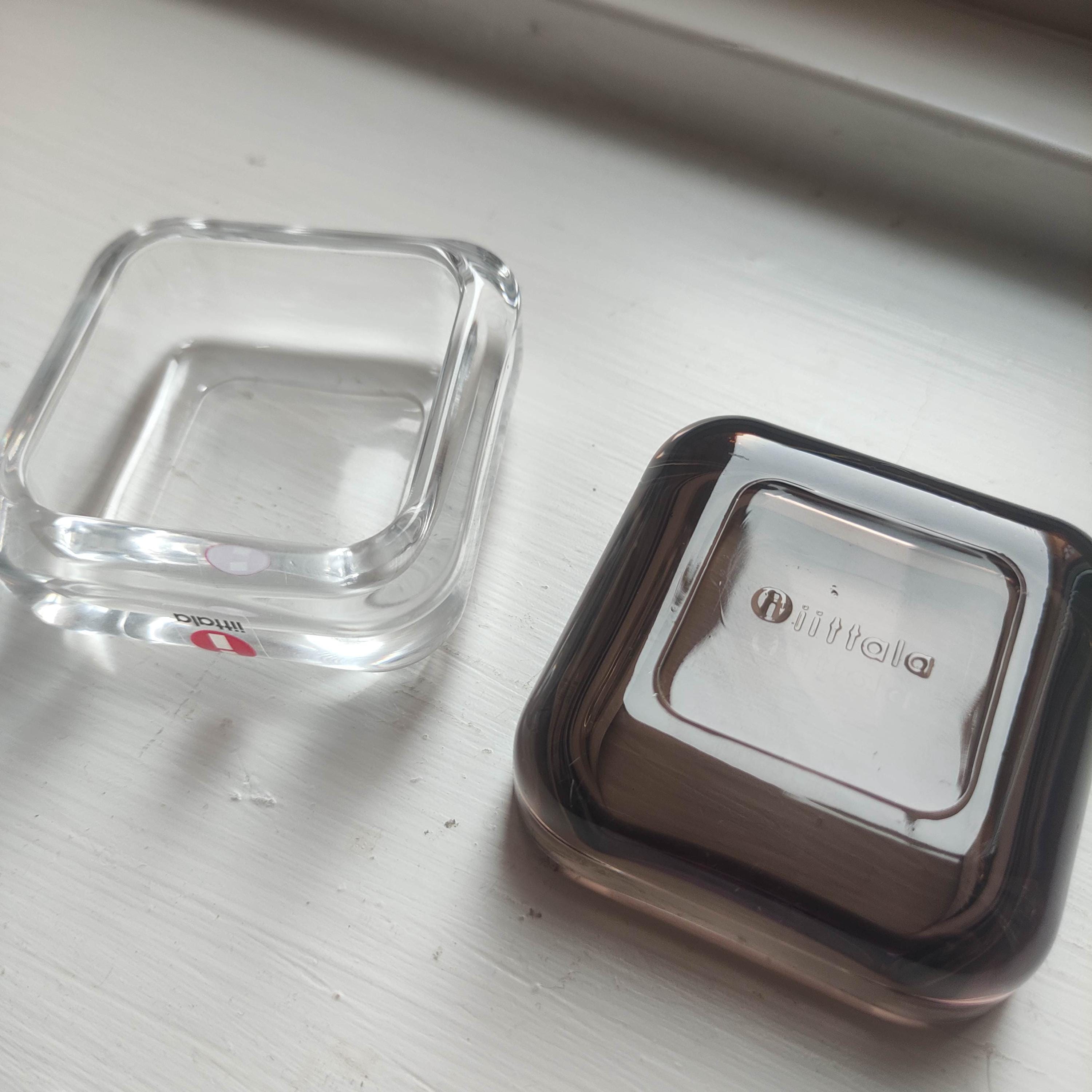 小物入れ Ittala Vitrini Iittala: VITRIINI Series - Small Jewelry Box - Clear Brown Glass