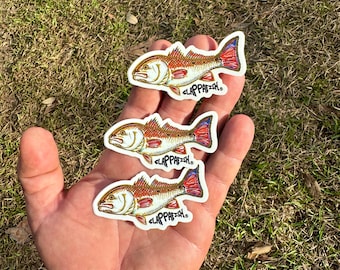 Redfish Stickers, 3 Inch (Pack of Three)
