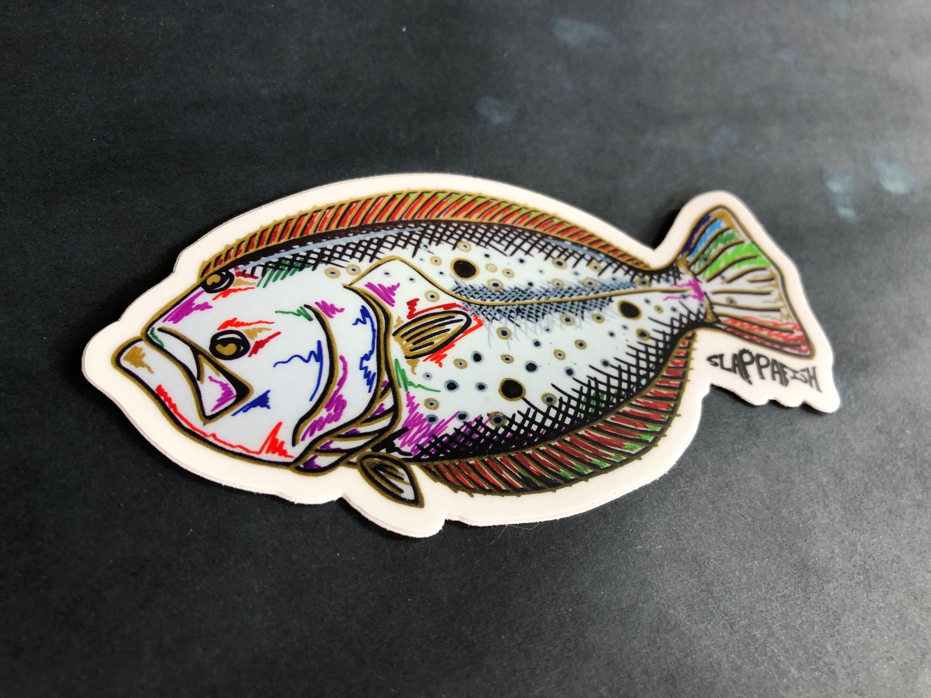 Gulf Flounder 5 Inch Decal Etsy