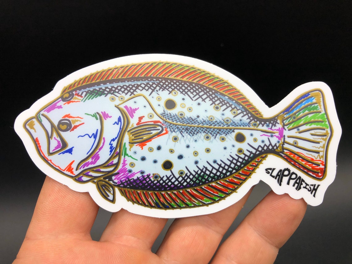 Gulf Flounder 5 Inch Decal Etsy