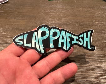 Slappafish Water Logo , 5 Inch Sticker