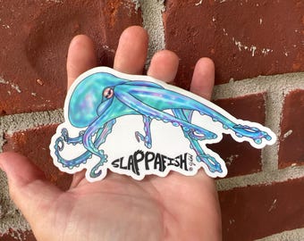 Octopus Sticker , 5 Inch (Green Color Phase)