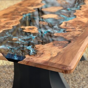 Ultimate River Table Burr Elm and Ocean Art Dining Table SOLD image 10