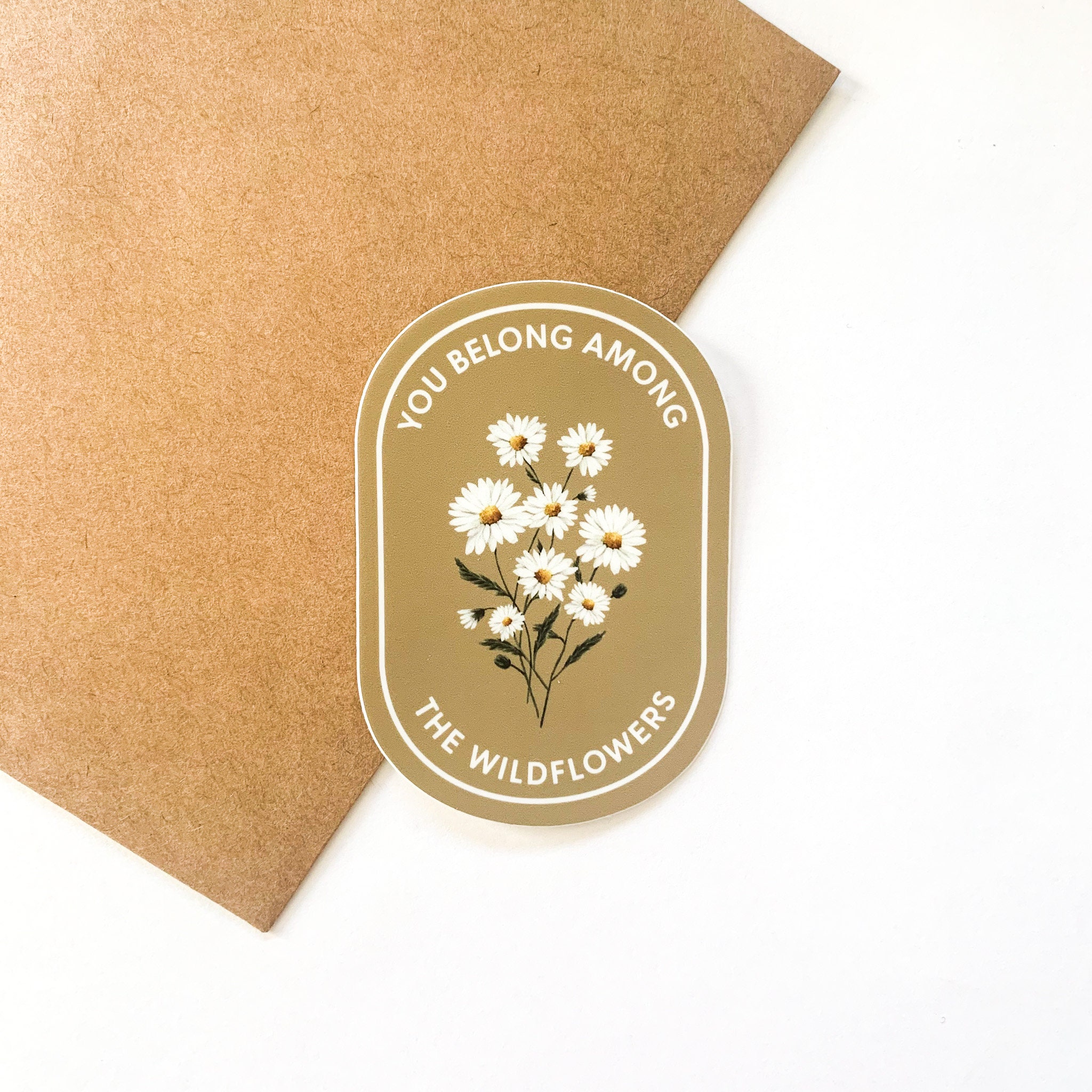 You Belong Among the Wildflowers Sticker, Cute Flower Stickers for  Hydroflask Water Bottle, Lyrics Decal for Plant Moms or Nature Lovers